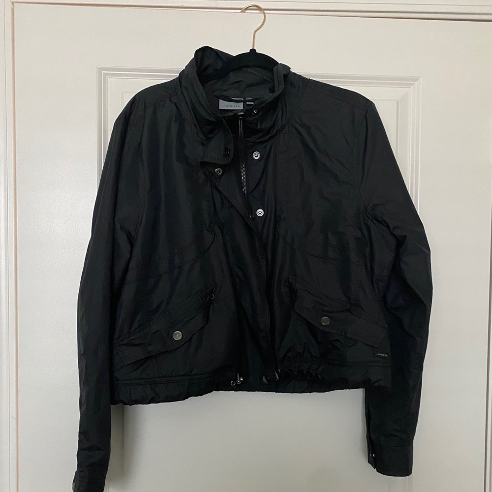 Athleta Black Bomber Jacket